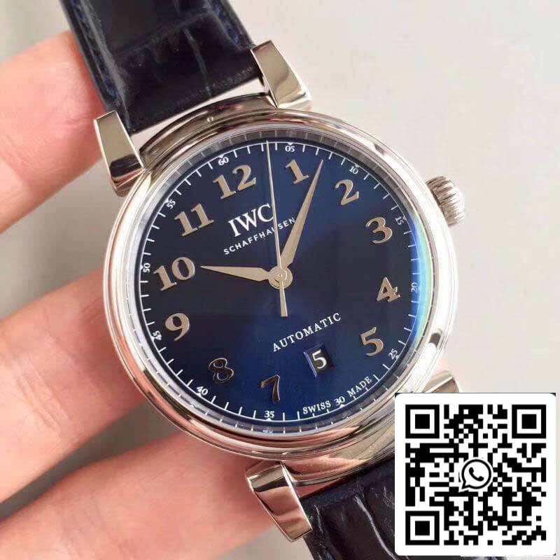 IWC Da Vinci IW356605 MKS Fabbrica 1:1 Best Edition Swiss ETA2892 Mostrador Azul com Marcadores Prateados