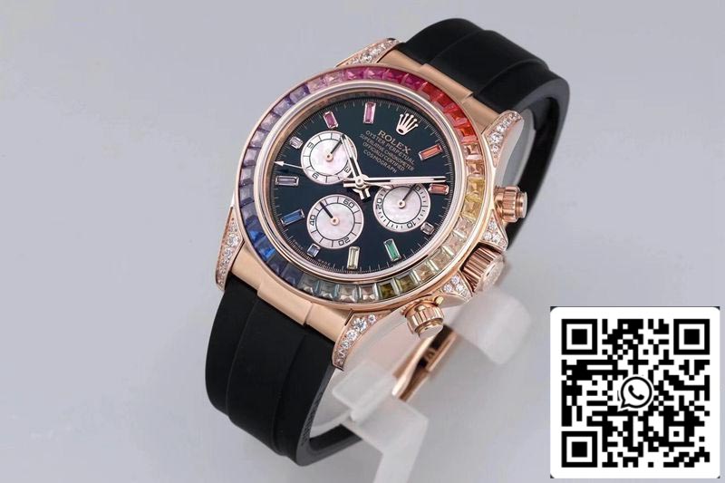 Rolex Daytona 116595RBOW 1:1 edição melhor BL Fabbrica Rosa Oro Swiss ETA4130