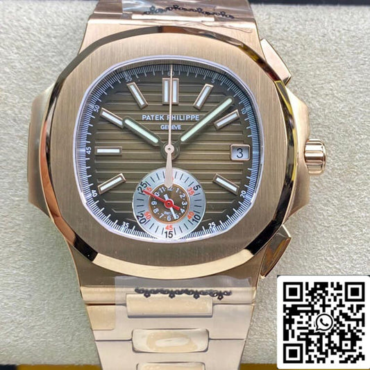 Patek Philippe Nautilus 5980-1R 1:1 edizione migliore 3K Fabbrica V2 Rosa Oro