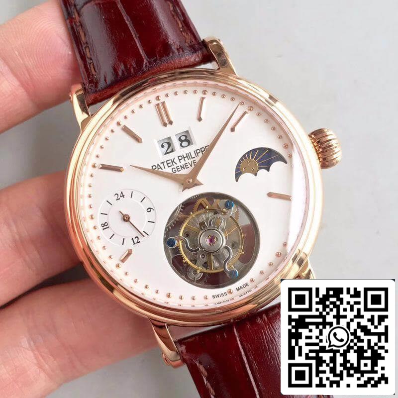 Patek Philippe Tourbillon Moonphase 24H Power Reserve 1:1 Best Edition Swiss Tourbillon White Dial