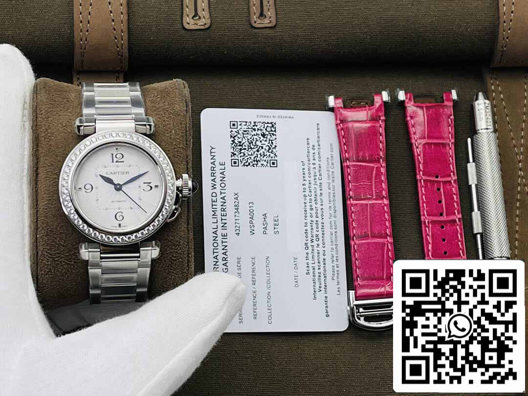 Cartier Pasha 35MM 1:1 edizione migliore BV Fabbrica Diamond lunetta