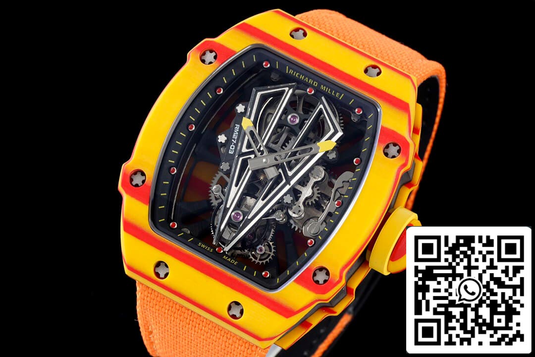 Richard Mille RM27-03 Rafael Nadal Tourbillon 1:1 Best Edition RM Fabbrica Fabric Orange cinturino