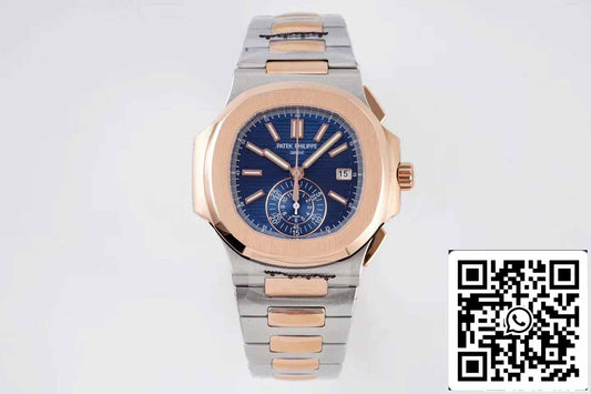 Patek Philippe Nautilus 5980/1AR-001 1:1 edizione migliore 3K Fabbrica V2 quadrante blu
