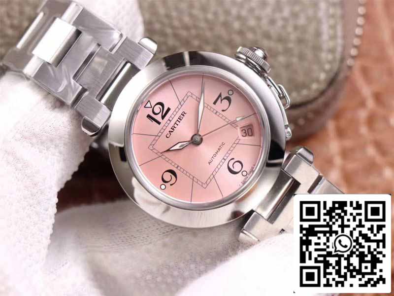 Cartier Pasha W31075M7 1:1 Best Edition V9 Fabbrica Pink Dial Swiss Cal.049