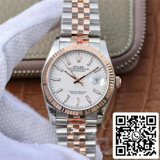 Rolex Datejust M126231-0017 36MM 1:1 edición mayor GM Fabbrica quadrante bianco