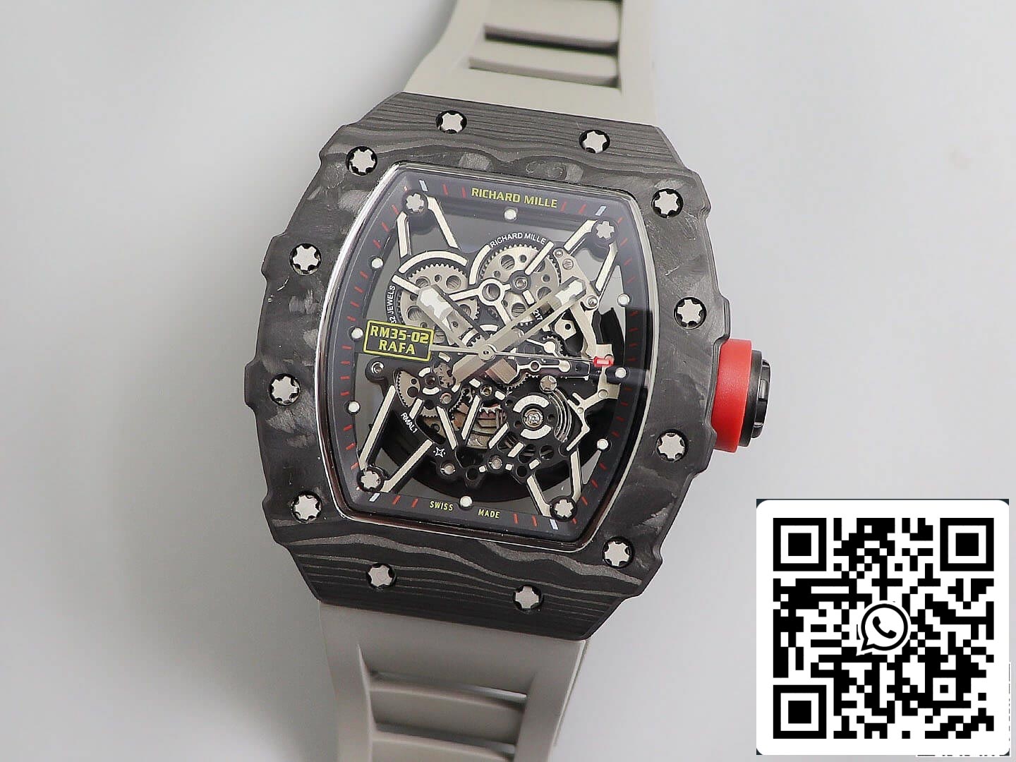 Richard Mille RM035 1:1 Best Edition KV Fabbrica V3 Black Carbon Fiber Case