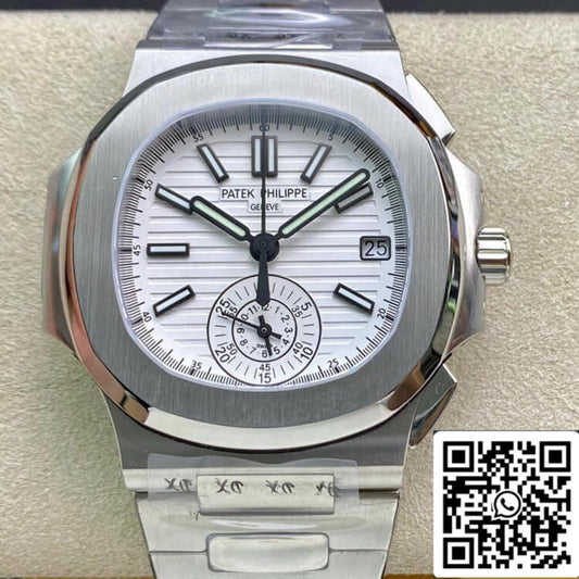 Patek Philippe Nautilus 5980/1A-019 1:1 edizione migliore 3K Fabbrica V2 quadrante bianco