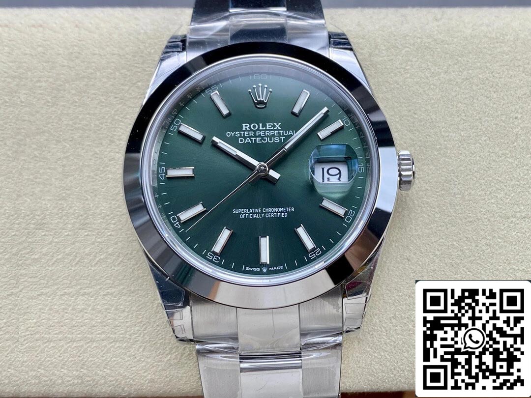 Rolex Datejust M126300-0019 41MM 1:1 edizione migliore VS Fabbrica quadrante verde