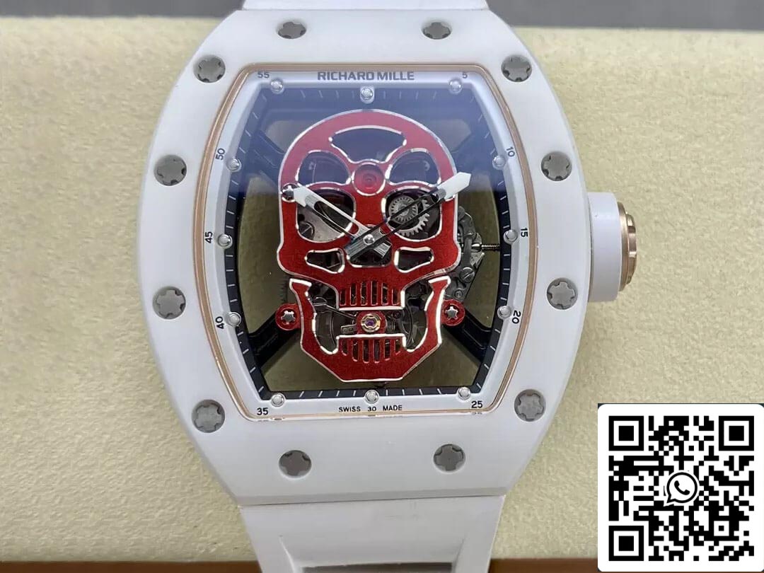Richard Mille RM52-01 1:1 Best Edition YS Fabbrica Tourbillon Ceramic Case Rubber cinturino