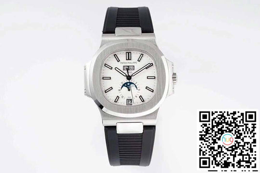 Patek Philippe Nautilus 5726/1A-010 1:1 Best Edition PPF Fabbrica Black Rubber cinturino