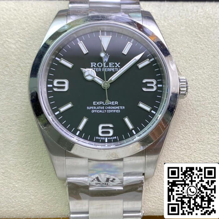 Rolex Explorer M214270-0003 39MM 1:1 edizione migliore AR Fabbrica quadrante nero