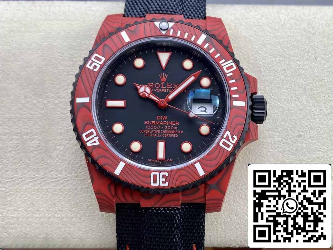Rolex Submariner 1:1 edizione migliore VS Fabbrica Red fibra di carbonio Cassa