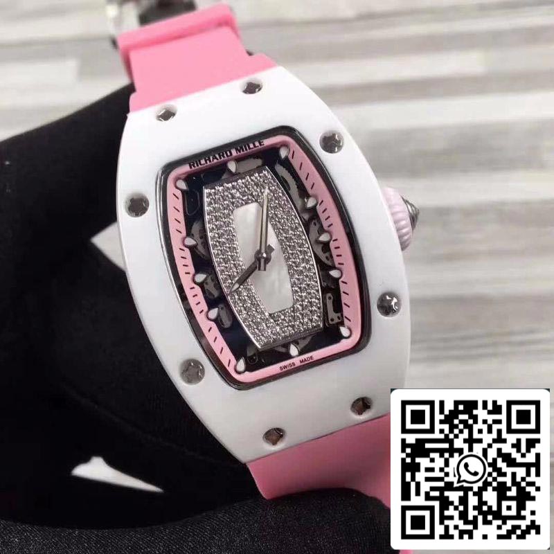 Richard Mille RM07 1:1 Best Edition Swiss ETA6T51 Red Dial with Diamonds