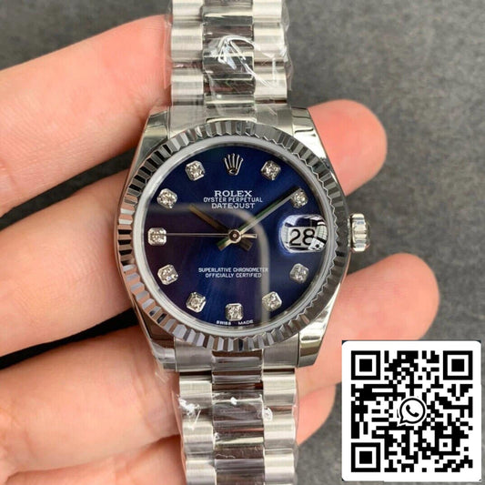 Rolex Datejust 31MM 1:1 edição melhor GS Fabbrica quadrante azul