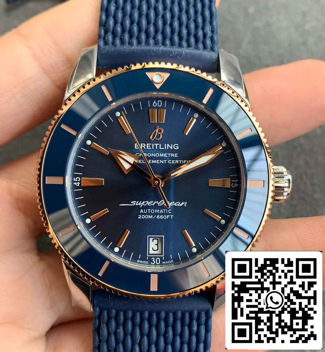 Breitling Superocean Heritage UB2010161C1S1 1:1 edizione migliore GF Fabbrica quadrante blu