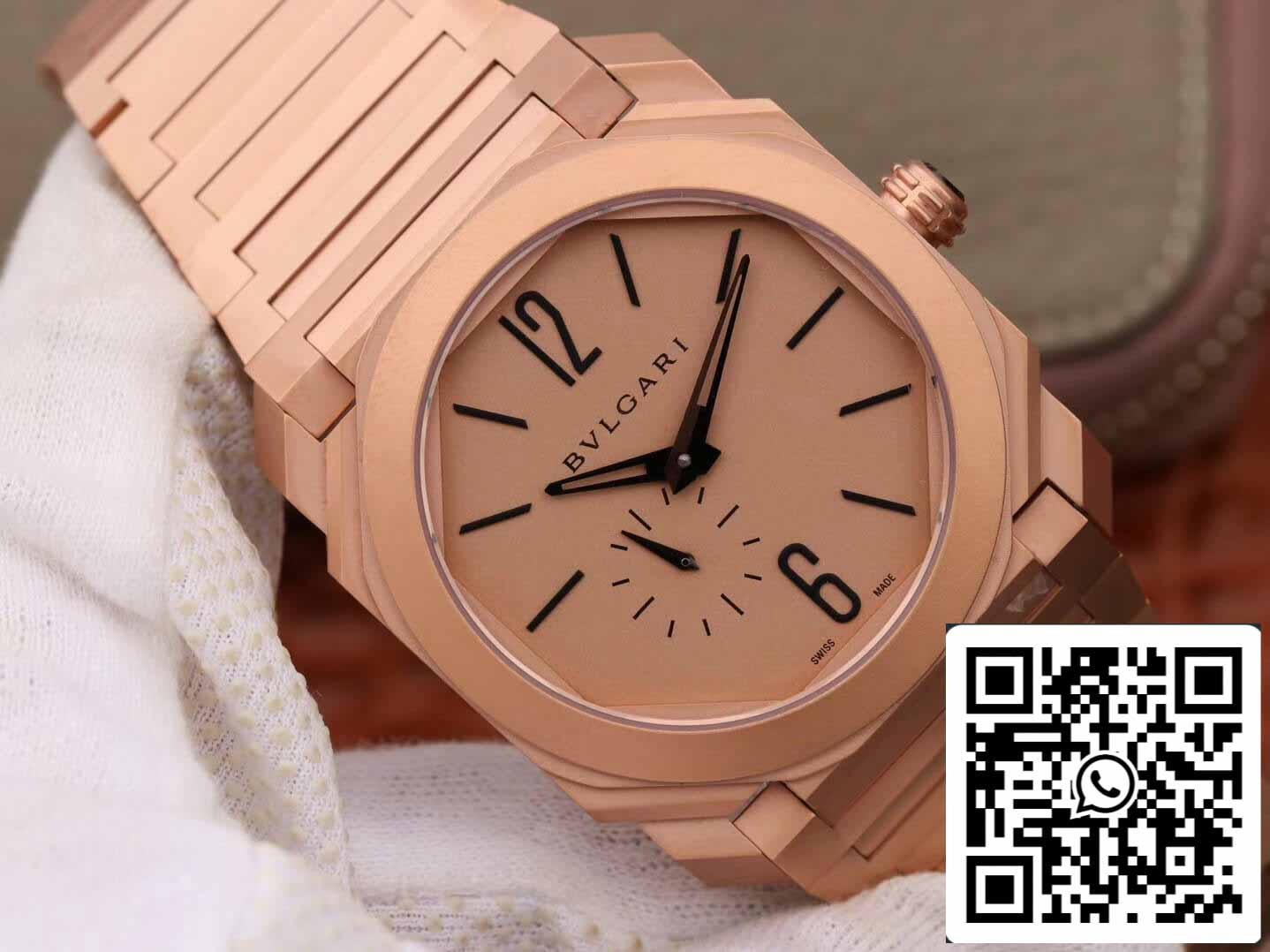 Bvlgari Octo Finissimo 102912 1:1 edición mejor BV Fabbrica Rosa Oro cuadrante