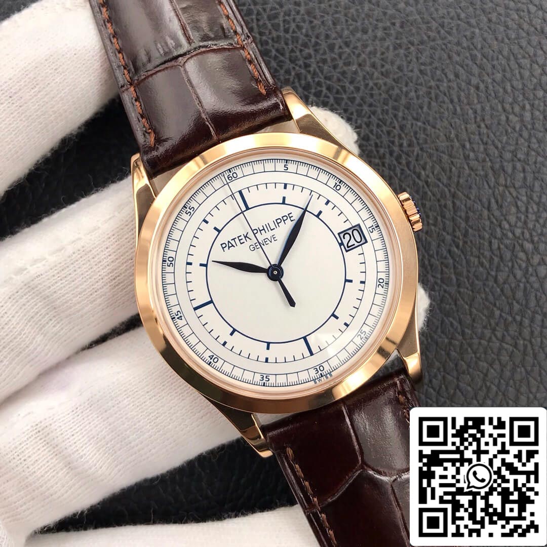 Patek Philippe Calatrava 5296R-001 1:1 Best Edition ZF Fabbrica Rose Gold White Dial