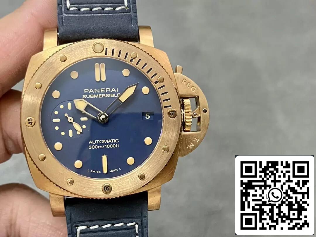 Panerai Submersible PAM01074 1:1 edizione migliore VS Fabbrica quadrante blu