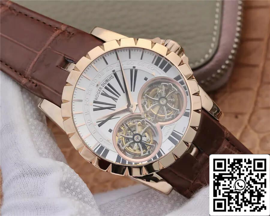 Roger Dubuis Excalibur RDDBEX0249 1:1 edizione migliore JB Fabbrica Tourbillon White Dial
