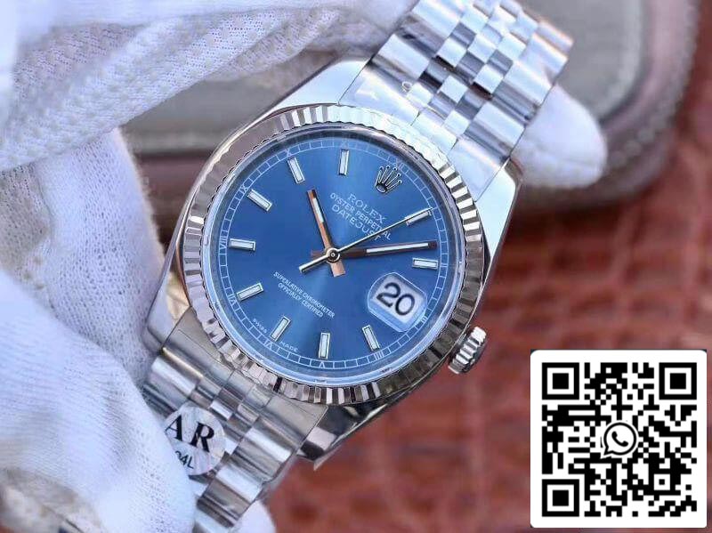 Rolex Datejust 36mm M126334-0002 AR Fabbrica 1:1 edizione migliore Swiss ETA3135 quadrante blu