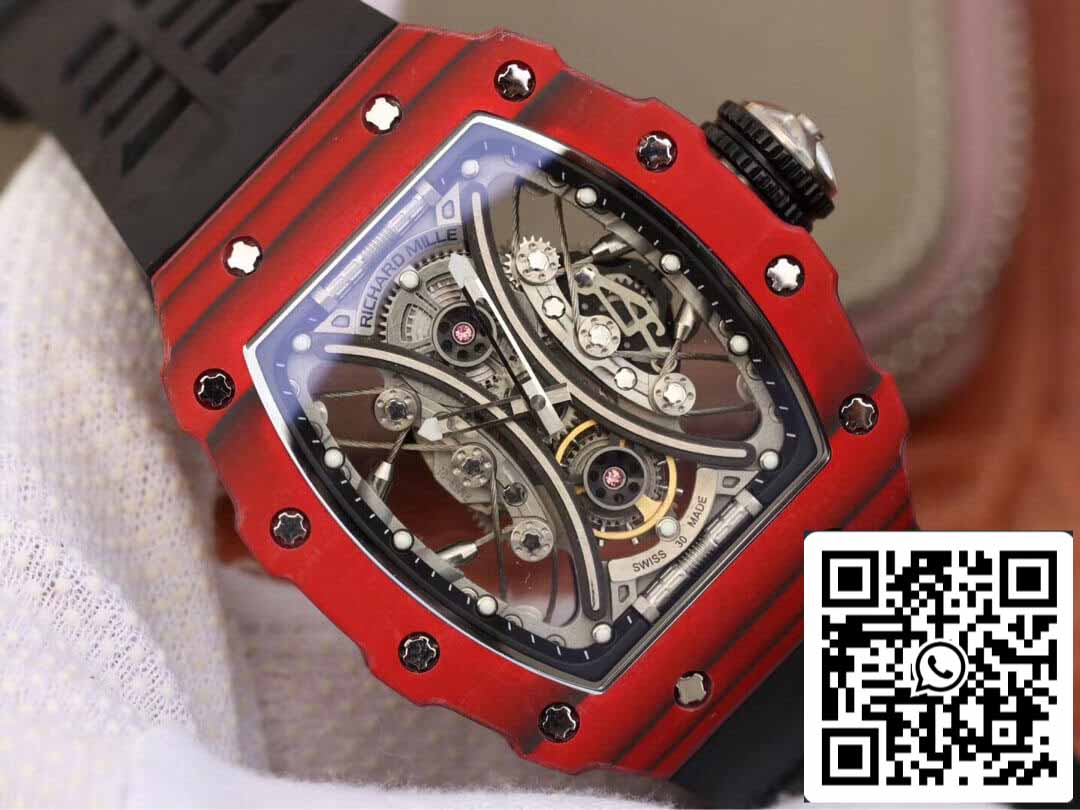 Richard Mille RM53-01 1:1 Best Edition KV Fabbrica TPT Carbon Fiber Black cinturino