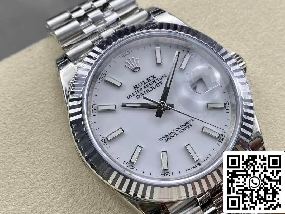 Rolex Datejust M126334-0010 1:1 edizione migliore VS Fabbrica quadrante bianco
