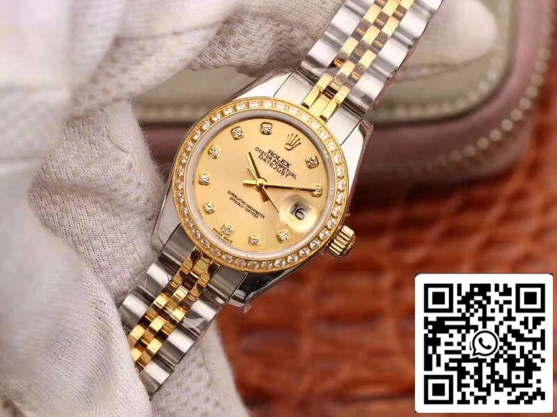 Rolex Lady Datejust 28MM 1:1 Best Edition Swiss NH05 movimento Plating 18K Gold Dial