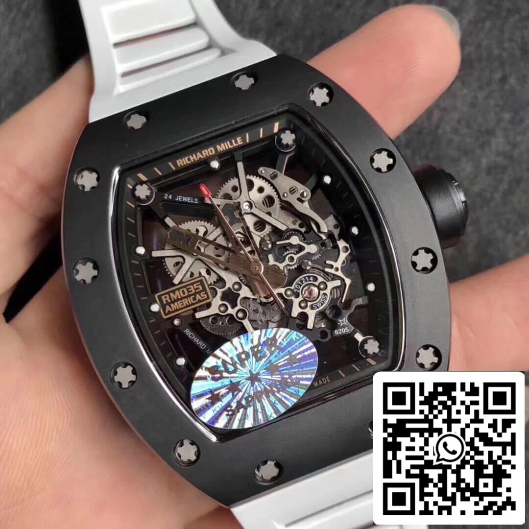 Richard Mille RM035 Americas KV Fabbrica 1:1 Best Edition White cinturino