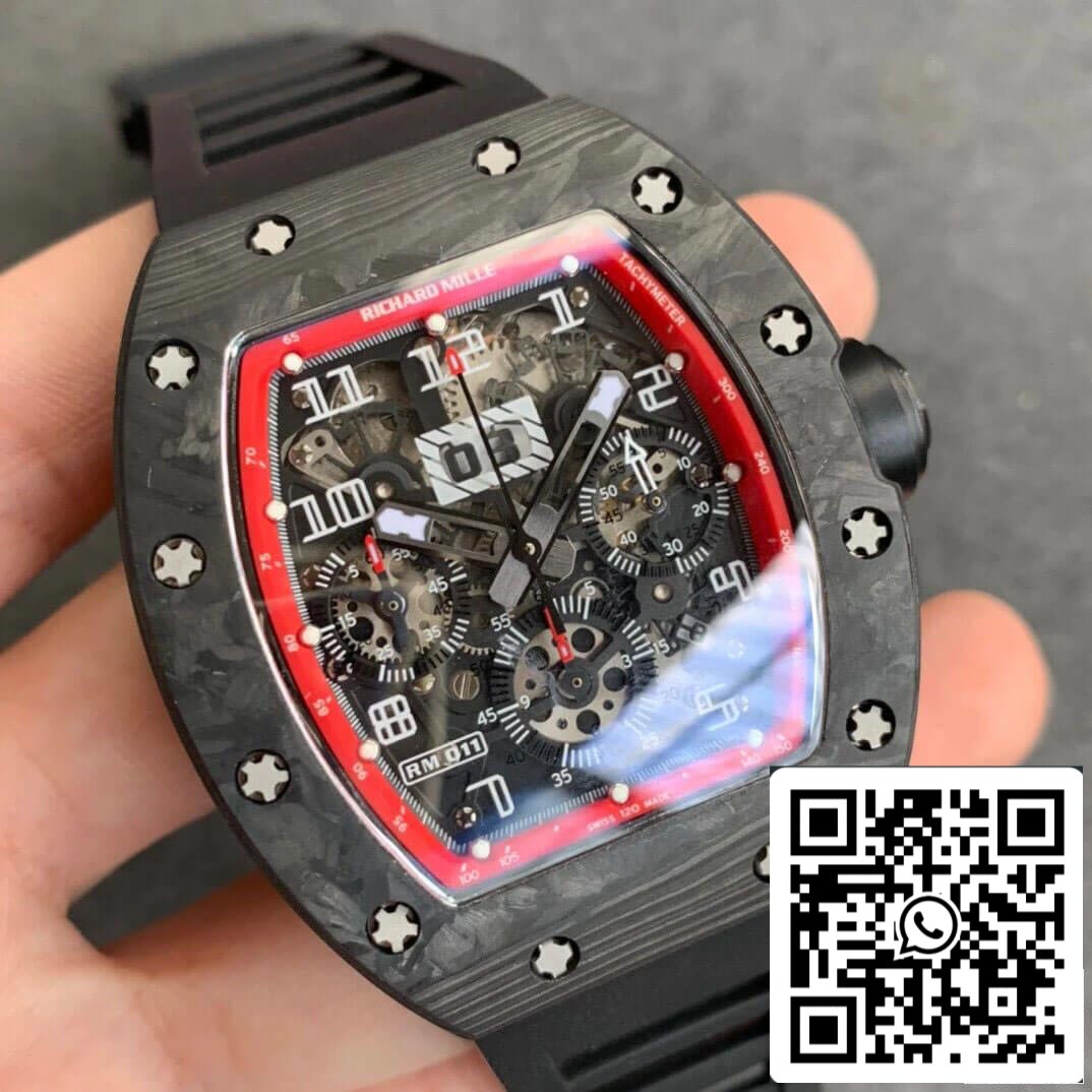 Richard Mille RM011 1:1 Best Edition KV Fabbrica Estuche de fibra de carbono