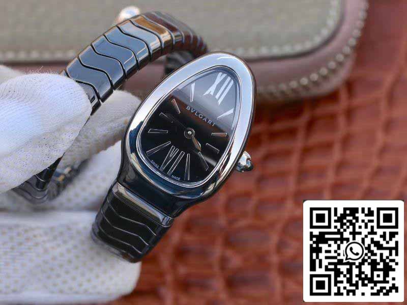 Bvlgari Srpenti Spiga 102735 1:1 edizione migliore BV Fabbrica Nero Acciaio Movimiento de cuarzo suizo