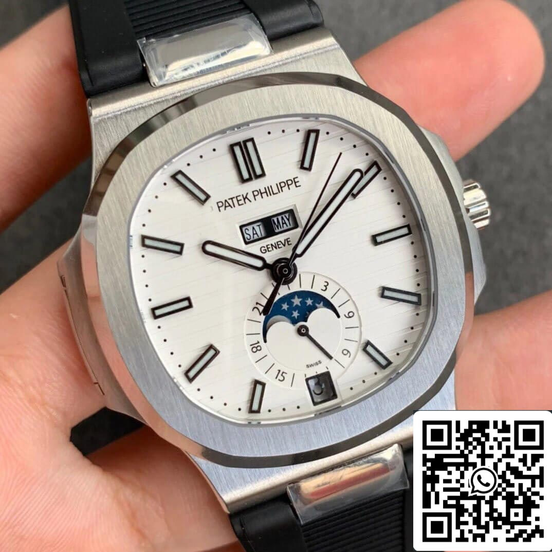 Patek Philippe Nautilus 5726 1:1 edizione migliore GR Fabbrica V2 Nero Gomma cinturino