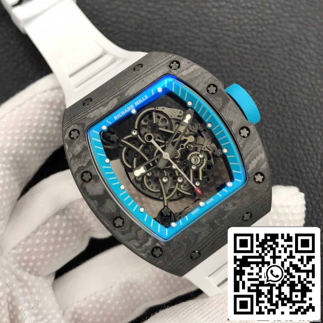 Richard Mille RM055 1:1 Best Edition ZF Fabbrica Carbon Fiber Skeleton Dial