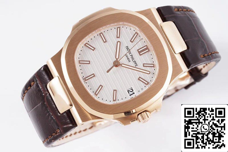 Patek Philippe Nautilus 5711R-001 1:1 Best Edition PPF Fabbrica V4 White Dial Swiss ETA324