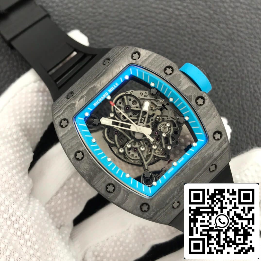 Richard Mille RM055 1:1 Best Edition ZF Fabbrica Carbon Fiber Case