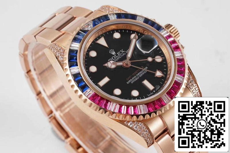Rolex GMT Master II 116759 SAru 1:1 Best Edition ROF Fabbrica Rose Gold Swiss ETA2836
