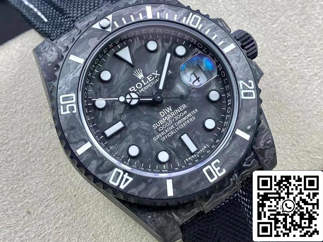 Rolex Submariner 1:1 edizione migliore VS Fabbrica DIW fibra di carbonio quadrante