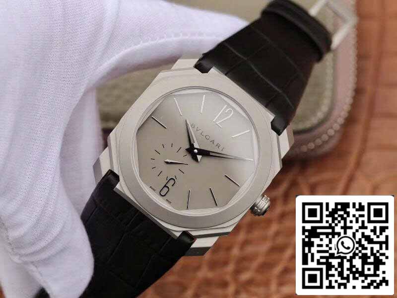 Bvlgari Octo Finissimo Extra Thin Automatic 103035 Reloj para hombre 1:1 edizione migliore Swiss BVL193 Nero Pelle cinturino