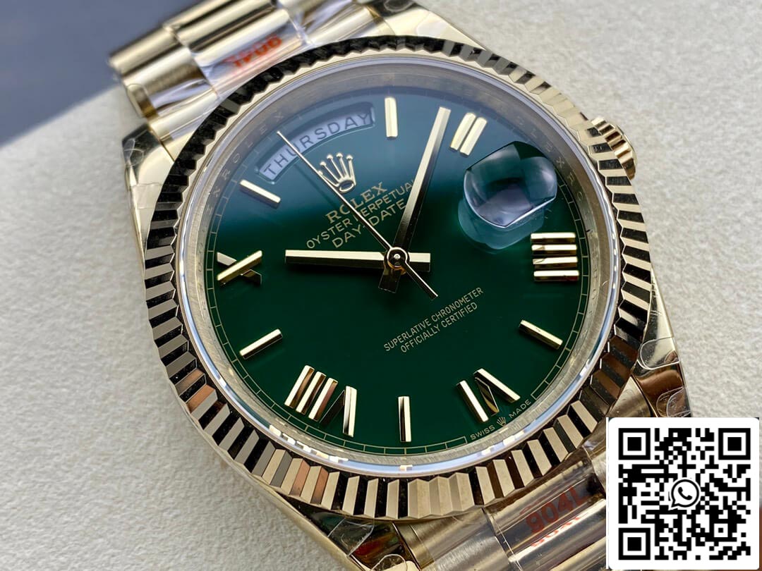 Rolex Day Date M228238-0061 1:1 edizione migliore GM Fabbrica quadrante verde