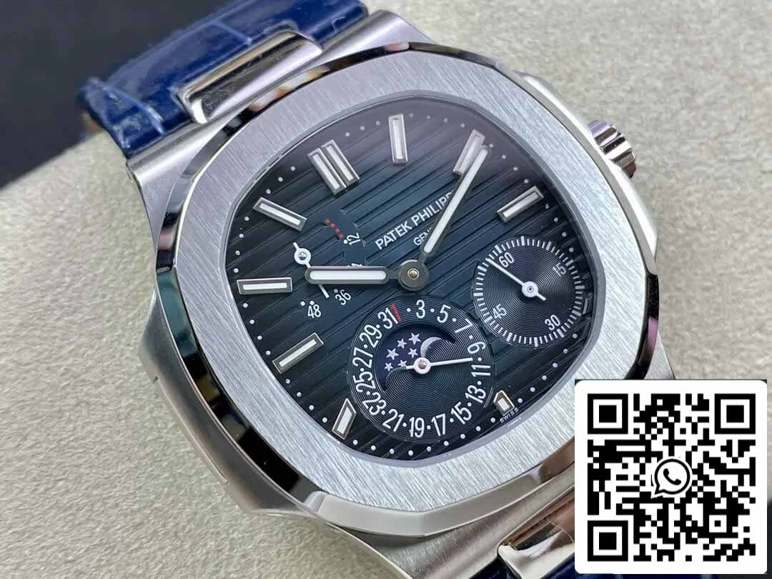 Patek Philippe Nautilus 5712 1:1 edizione migliore GR Fabbrica Blu Pelle cinturino
