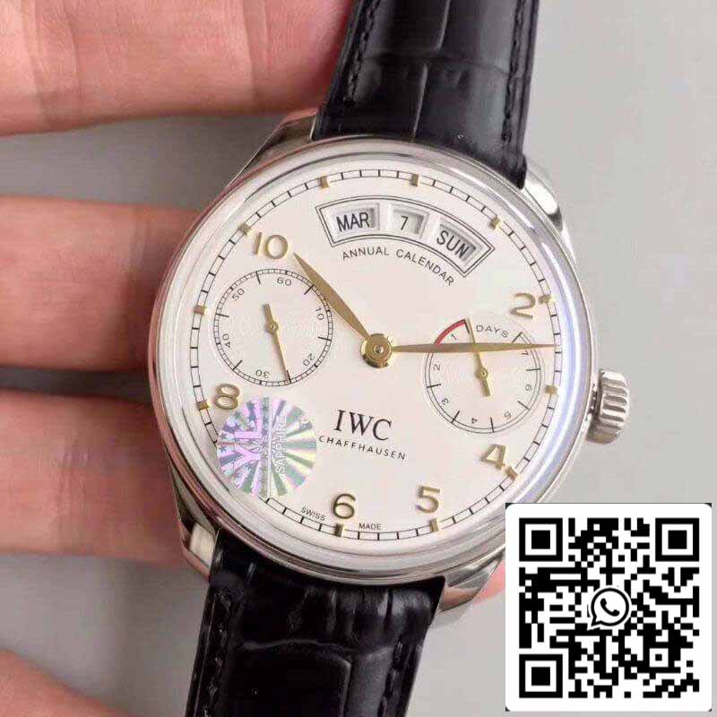 IWC Portugieser Annual Calendar IW503501 YL Fabbrica 1:1 Best Edition Swiss ETA52850 White Dial