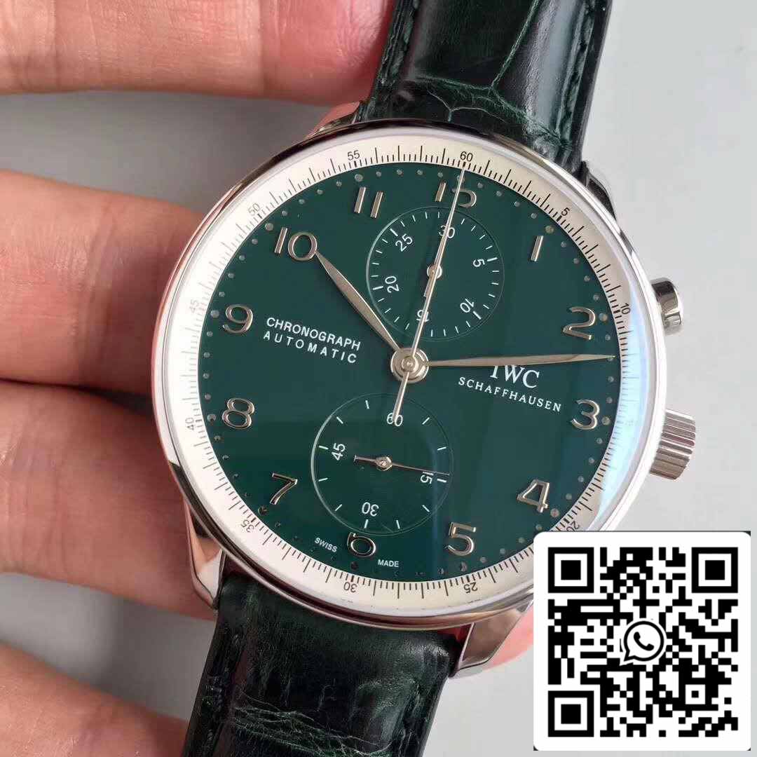 IWC Portuguese YL Fabbrica 1:1 Best Edition Swiss ETA69355 Green Dial With Silver Markers
