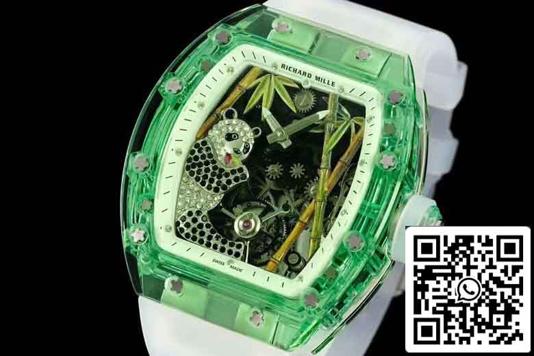 Richard Mille RM26-01 Tourbillon Best 1:1 Edition RM Fabbrica Green Transparent Case