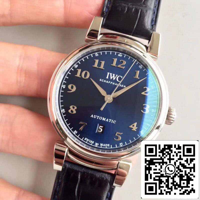IWC Da Vinci IW356605 MKS Fabbrica 1:1 Best Edition Swiss ETA2892 Mostrador Azul com Marcadores Prateados