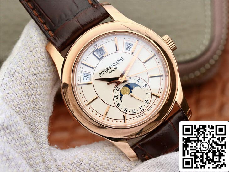 Patek Philippe Complications 5205R-001 1:1 Best Edition KM Fabbrica Milky White Dial