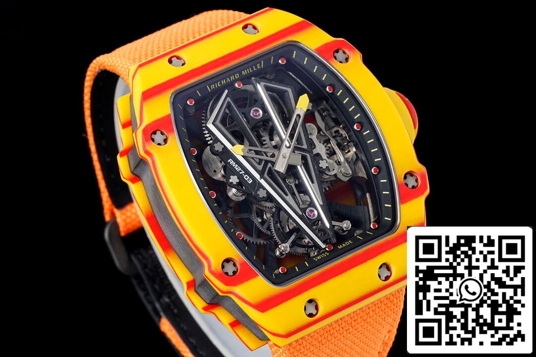 Richard Mille RM27-03 Rafael Nadal Tourbillon 1:1 Best Edition RM Fabbrica Fabric Orange cinturino