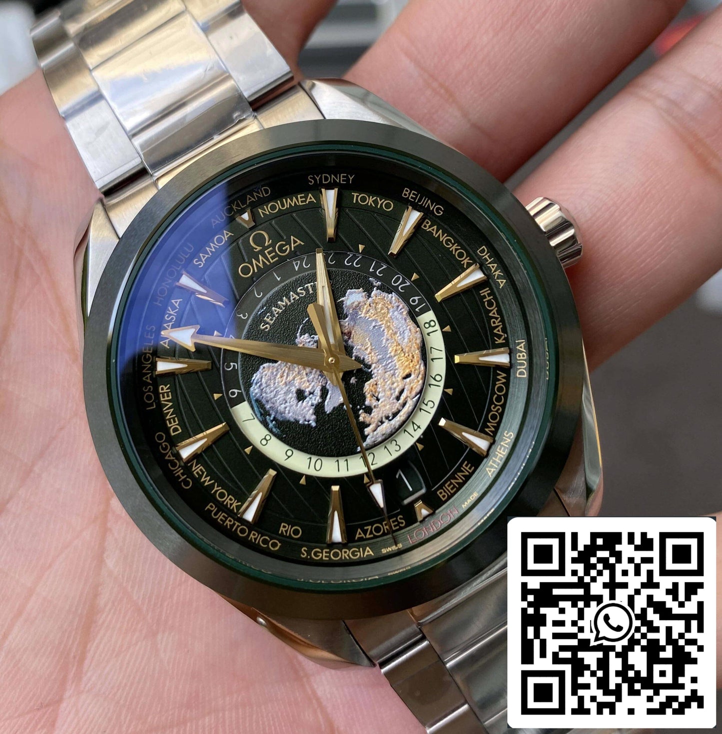 Omega Seamaster 220.30.43.22.10.001 1:1 edição melhor VS Fabbrica quadrante verde