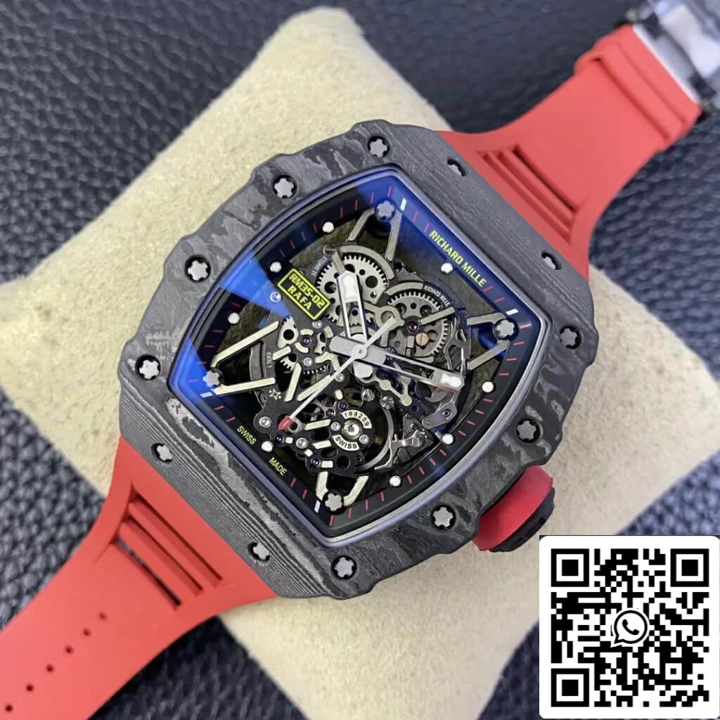 Richard Mille RM35-02 1:1 Best Edition T+ Fabbrica Carbon Fiber Skeleton Dial