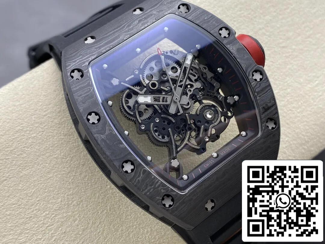 Richard Mille RM-055 1:1 edizione migliore BBR Fabbrica fibra di carbonio Nero Cassa