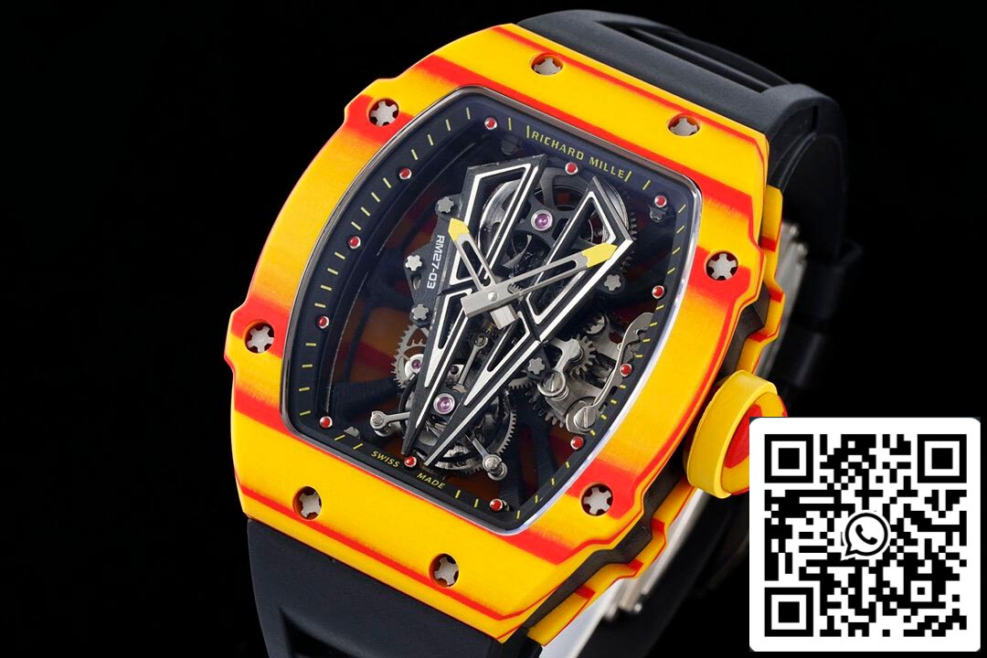 Richard Mille RM27-03 Rafael Nadal Tourbillon 1:1 Best Edition RM Fabbrica Rubber cinturino
