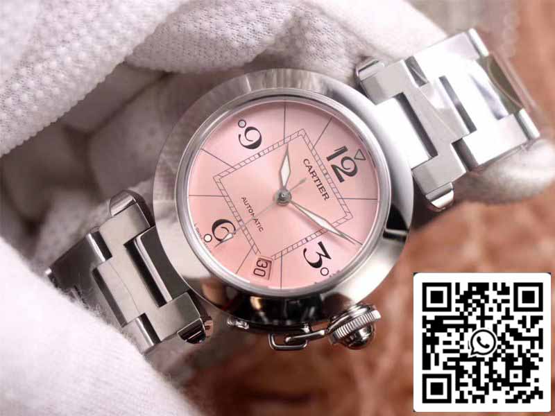 Cartier Pasha W31075M7 1:1 Best Edition V9 Fabbrica Pink Dial Swiss Cal.049
